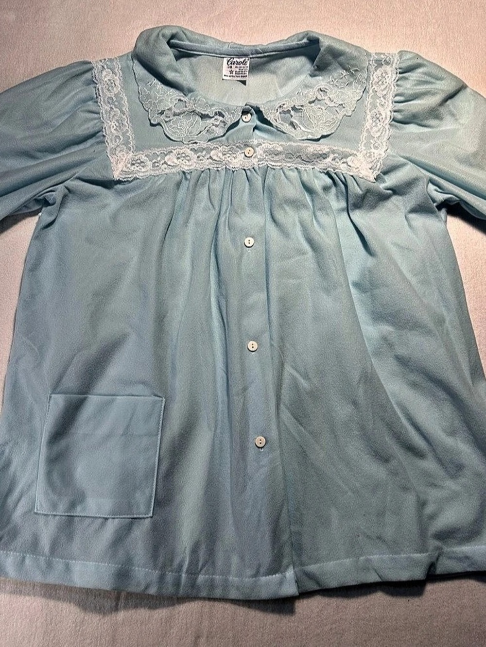 Vintage Carole Pajama Set Size L/XL Made in USA Coquette Romantic